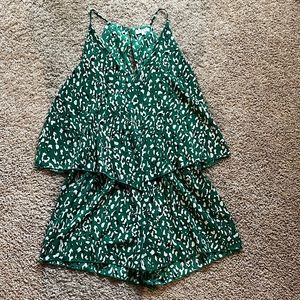TCEC Green Leopard Romper